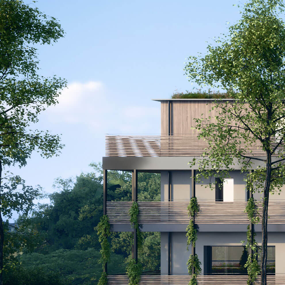 Detailbild des Renderings der Königsteiner Höfe