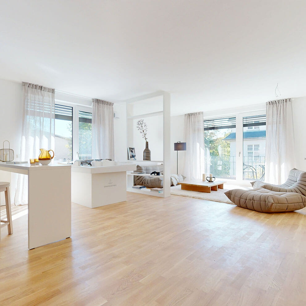 Innenraum in den Königsteiner Höfe, einer Bebauung der Eberhard Horn Designgruppe