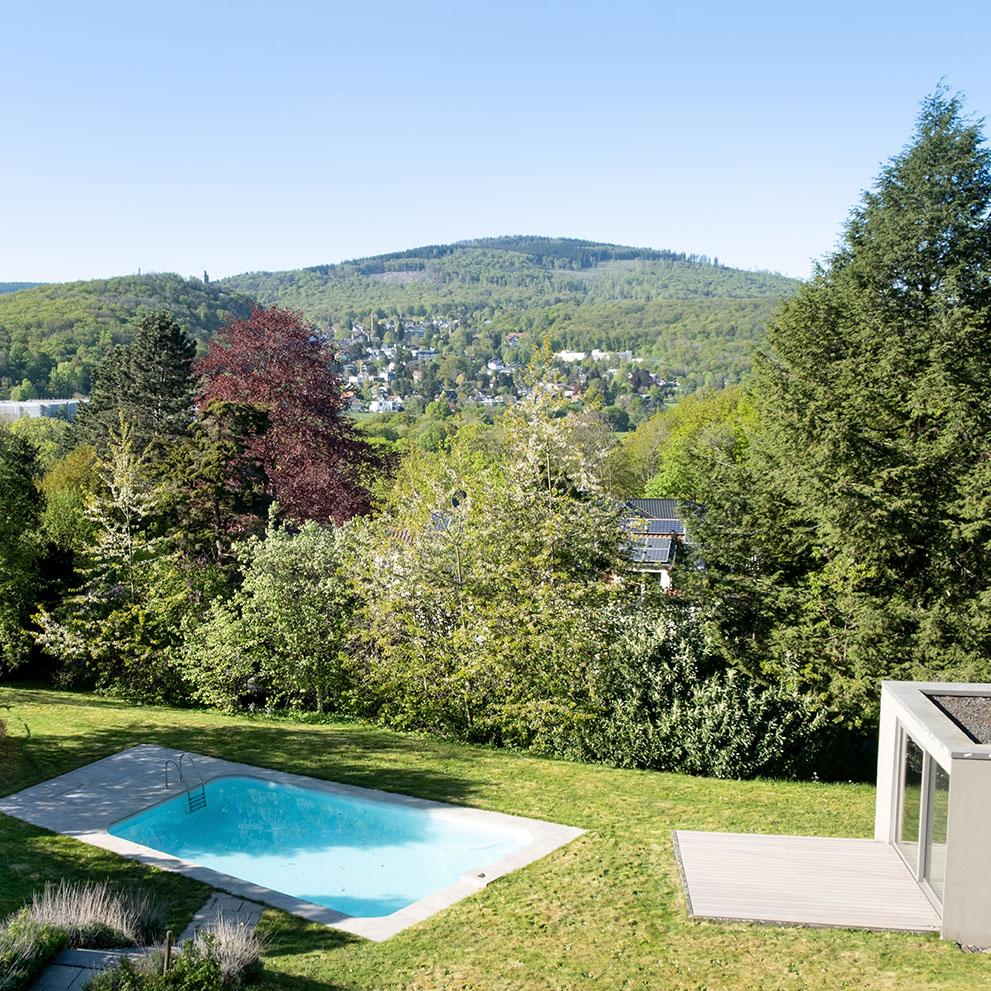 Panoramablick von exklusiver Villa in Königstein